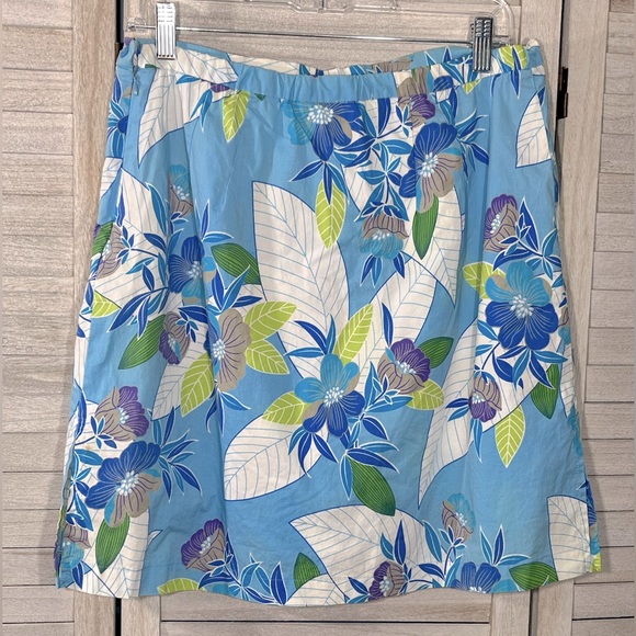 CATHY DANIELS Tropical Print Skort-12 - Picture 2 of 2